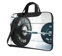 Yyoretp Borsa per computer portatile con stampa sportiva per sollevamento pesi, custodia per laptop a spalla singola, compatibile con 13-16 pollici, Nero , 15.6 inch