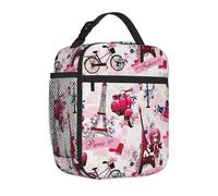 Yyoretp Borsa per il pranzo con stampa della Torre Eiffel di Parigi, per uomini e donne, durevole, riutilizzabile, per adulti, per viaggi, lavoro, picnic.