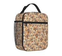 Yyoretp Borsa per il pranzo con stampa di cani Labrador Retriever, per uomini e donne, durevole, riutilizzabile, per adulti, per viaggi, lavoro, picnic.