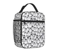 Yyoretp Borsa per il pranzo con stampa di pinguini carini per uomini e donne, durevole, riutilizzabile, per adulti, per viaggi, lavoro, picnic.