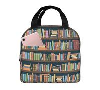 Yyoretp Borsa per il pranzo con stampa di topi di biblioteca, per uomini e donne, borsa termica riutilizzabile per il pranzo, per lavoro, picnic, campeggio