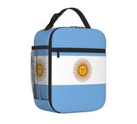 Yyoretp Borsa portapranzo con stampa bandiera argentina, per uomini e donne, durevole, riutilizzabile, per adulti, per viaggi, lavoro, picnic.