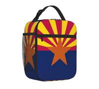 Yyoretp Borsa portapranzo con stampa bandiera dell'Arizona, per uomini e donne, durevole, riutilizzabile, per adulti, per viaggi, lavoro, picnic.