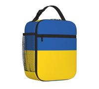 Yyoretp Borsa portapranzo con stampa bandiera dell'Ucraina, per uomini e donne, durevole, riutilizzabile, per adulti, per viaggi, lavoro, picnic.