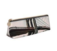 Yyoretp Brooklyn Bridge s Print Simple Triangolare Pen case Storage Bag per forniture per ufficio, cosmetici, articoli da toeletta, bianco, Taglia unica, Beauty Case