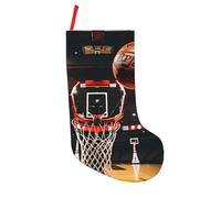 Yyoretp Calze di Natale da 45,7 cm con stampa a pallacanestro, per feste, decorazioni per la famiglia, feste di Natale, caminetto