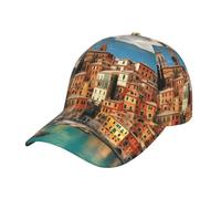 Yyoretp Cappello da baseball unisex vintage bella stampa Italia basso profilo non strutturato lavato regolabile cappello da golf papà nero
