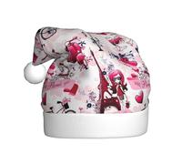 Yyoretp Cappello di Natale con stampa della Torre Eiffel di Parigi, per adulti, unisex, in velluto, per feste