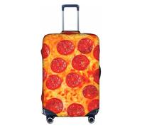 Yyoretp Copertura elastica per bagagli con stampa 3D Pizza Pepperoni, copertura protettiva per valigia con cerniera adatta a 45-81 cm., bianco, S