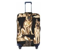 Yyoretp Copertura elastica per bagagli, con stampa di cane pastore tedesco, copertura protettiva per valigia con cerniera, adatta per 45-81 cm., bianco, XL