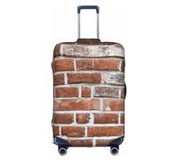 Yyoretp Copertura elastica per bagagli, con stampa di vecchi muri di mattoni, copertura protettiva per valigie con cerniera, adatta per 45-81 cm., bianco, L