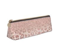 Yyoretp Custodia per penne triangolari con stampa glitter oro rosa per forniture per ufficio, cosmetici, articoli da toeletta, bianco, Taglia unica, Beauty Case