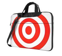 YYORETP Design target stampa borsa per computer portatile, custodia portatile a spalla singola, compatibile con 13-16 pollici, Nero , 13 inch