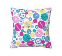 Yyoretp Federa decorativa per cuscino con stampa di infermiera, quadrata, per letto, auto, divano