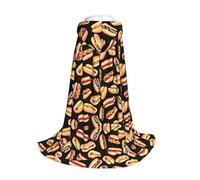 Yyoretp Fun Food - Mantello lungo con cappuccio per bambini, con stampa di hot dog, per carnevale, Halloween, cosplay