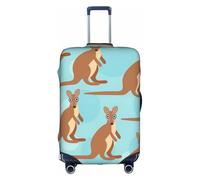 Yyoretp Funny for Kangaroo Zoo Print Copertura elastica per bagagli, copertura protettiva per valigia con cerniera adatta a 45-81 cm., bianco, L