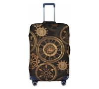 Yyoretp Gears Clock Bronze Century Print Copertura elastica per bagagli, copertura protettiva per valigia con cerniera adatta a 45-81 cm., bianco, XL
