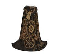 Yyoretp Gears Clock Bronze Century Print Mantello con cappuccio Mantello lungo per bambini con Carnevale Halloween Cosplay Costume