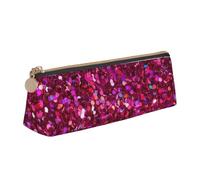 Yyoretp Glitter Pattern Stampa Semplice Triangolare Penna Caso Sacchetto di Immagazzinaggio per Ufficio, Cosmetici, Articoli da toeletta, bianco, Taglia unica, Beauty Case
