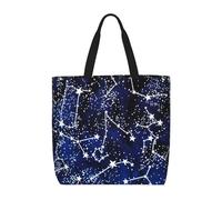 Yyoretp Glow in The Dark Print Grande Capacità Tote Bag con cerniera, borsa a tracolla riutilizzabile per la spesa