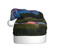 Yyoretp grand teton - Cappello di Natale con stampa del parco nazionale per adulti, unisex, in velluto, per feste
