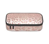 Yyoretp Grande astuccio per matite con stampa glitter oro rosa grande astuccio per cancelleria portapenne per forniture per ufficio., Nero , Taglia unica, Con tasca per il
