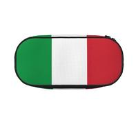 Yyoretp Grande Capacità Bandiera Italiana Stampa Matita Astuccio Grande Astuccio Cancelleria Penna Borsa per Forniture per Ufficio, Nero , Taglia unica, Beauty Case