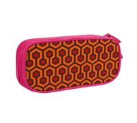 Yyoretp Grande capacità brillante Overlook stampa matita caso, doppio strato cerniera trucco sacchetto matita scatola organizer., rosa, Taglia unica, Beauty Case