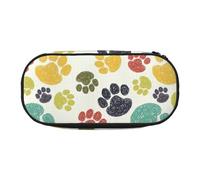 Yyoretp Grande Capacità Carino Colorato Cane Stampa Zampa di Cane Astuccio Grande Matita Sacchetto di Cancelleria Penna Borsa per Forniture