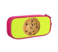 Yyoretp Grande capacità cioccolato biscotto stampa matita caso, doppio strato cerniera trucco sacchetto matita scatola organizer., rosa, Taglia unica, Beauty Case