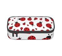 Yyoretp Grande capacità coccinella stampa matita caso grande matita sacchetto cancelleria penna borsa per forniture per ufficio., Nero , Taglia unica, Con tasca per il
