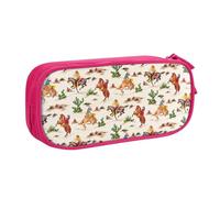 Yyoretp Grande capacità Cowboy Ride Horse stampa matita caso, doppio strato cerniera trucco sacchetto matita scatola organizer., rosa, Taglia unica, Beauty Case