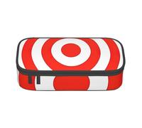 Yyoretp Grande capacità Design Target Stampa Matita Astuccio Grande Astuccio Cancelleria Penna Borsa per Forniture per Ufficio., Nero , Taglia unica, Con tasca per il