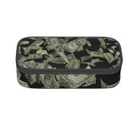 Yyoretp Grande capacità Dollar Sign Money Print Pencil Case Large Pencil Pouch Stationery Pen Bag per forniture per ufficio., Nero , Taglia unica, Con tasca per il