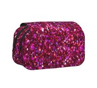 Yyoretp Grande Capacità Glitter Pattern Stampa Matita Caso Organizzatore Trucco Ufficio Pouch Multifunzionale Storage Bag