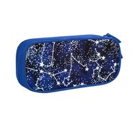 Yyoretp Grande capacità Glow in The Dark stampa Pencil Case, doppio strato cerniera trucco sacchetto matita box organizer., Blu, Taglia unica, Beauty Case
