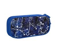 Yyoretp Grande capacità Glow in The Dark stampa Pencil Case, doppio strato cerniera trucco sacchetto matita box organizer., Blu, Taglia unica, Beauty Case