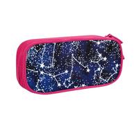 Yyoretp Grande capacità Glow in The Dark stampa Pencil Case, doppio strato cerniera trucco sacchetto matita box organizer., rosa, Taglia unica, Beauty Case