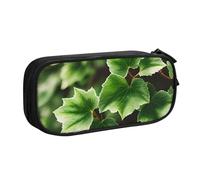 Yyoretp Grande capacità Ivy Blossoms Tree Print Pencil Case, doppio strato cerniera trucco Pouch Pencil Box Organizer., Nero , Taglia unica, Beauty Case