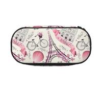 Yyoretp Grande capacità La Torre di Parigi e una bicicletta stampa astuccio grande astuccio cancelleria penna borsa per forniture per ufficio