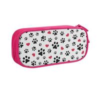 Yyoretp Grande capacità Love Cat Paw Heart Puppy Foot Print Pencil Case, doppio strato cerniera trucco Pouch Pencil Box Organizer., rosa, Taglia unica, Beauty Case