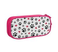 Yyoretp Grande capacità Love Cat Paw Heart Puppy Foot Print Pencil Case, doppio strato cerniera trucco Pouch Pencil Box Organizer., rosa, Taglia unica, Beauty Case