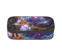 Yyoretp Grande capacità Universo Galaxy Spazio Stampa Matita Astuccio Grande Astuccio Cancelleria Penna Borsa per Forniture per Ufficio., Nero , Taglia unica, Con tasca per il