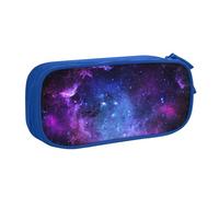 Yyoretp Grande capacità Universo Galaxy Star Space Print Pencil Case, doppio strato cerniera trucco Pouch Pencil Box Organizer., Blu, Taglia unica, Beauty Case