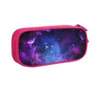Yyoretp Grande capacità Universo Galaxy Star Space Print Pencil Case, doppio strato cerniera trucco Pouch Pencil Box Organizer., rosa, Taglia unica, Beauty Case