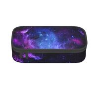 Yyoretp Grande capacità Universo Galaxy Star Space Print Pencil Case Large Pencil Pouch Stationery Pen Bag per forniture per ufficio., Nero , Taglia unica, Con tasca per il