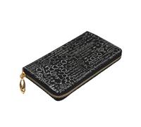 Yyoretp Illustrazione astratta della scienza chimica stampa 3D Premium Leather Zip Around Wallet per donne e uomini copertina libretto degli assegni blocco RFID