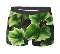 Yyoretp Ivy Blossoms - Boxer da uomo con stampa ad albero, elasticizzati, in microfibra, da indossare tutti i giorni, Nero , L