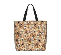 Yyoretp Labrador Retriever - Borsa tote con stampa di cani di grande capacità, con cerniera, borsa a tracolla riutilizzabile per la spesa