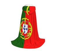 Yyoretp Mantello con cappuccio con stampa bandiera portoghese per i giovani con Halloween Natale Cosplay costume mantello con cappuccio